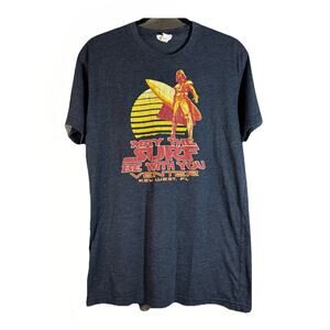 Star Wars Blue Yellow Red Unisex Med T-Shirt Florida Surfing Novelty Retro Sun